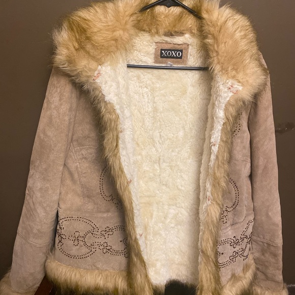 Xoxo genuine leather jacket and faux embroidered - Picture 2 of 10